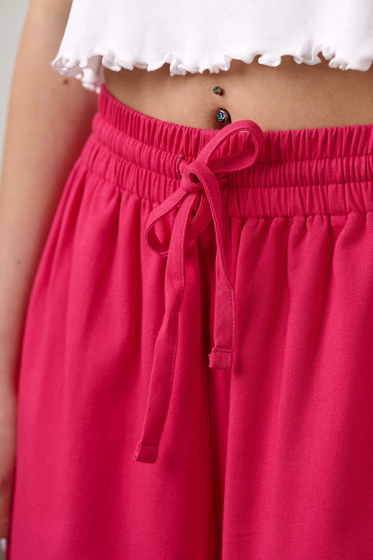 Chuck - Cotton Trousers in Fuchsia Rose - Image 4