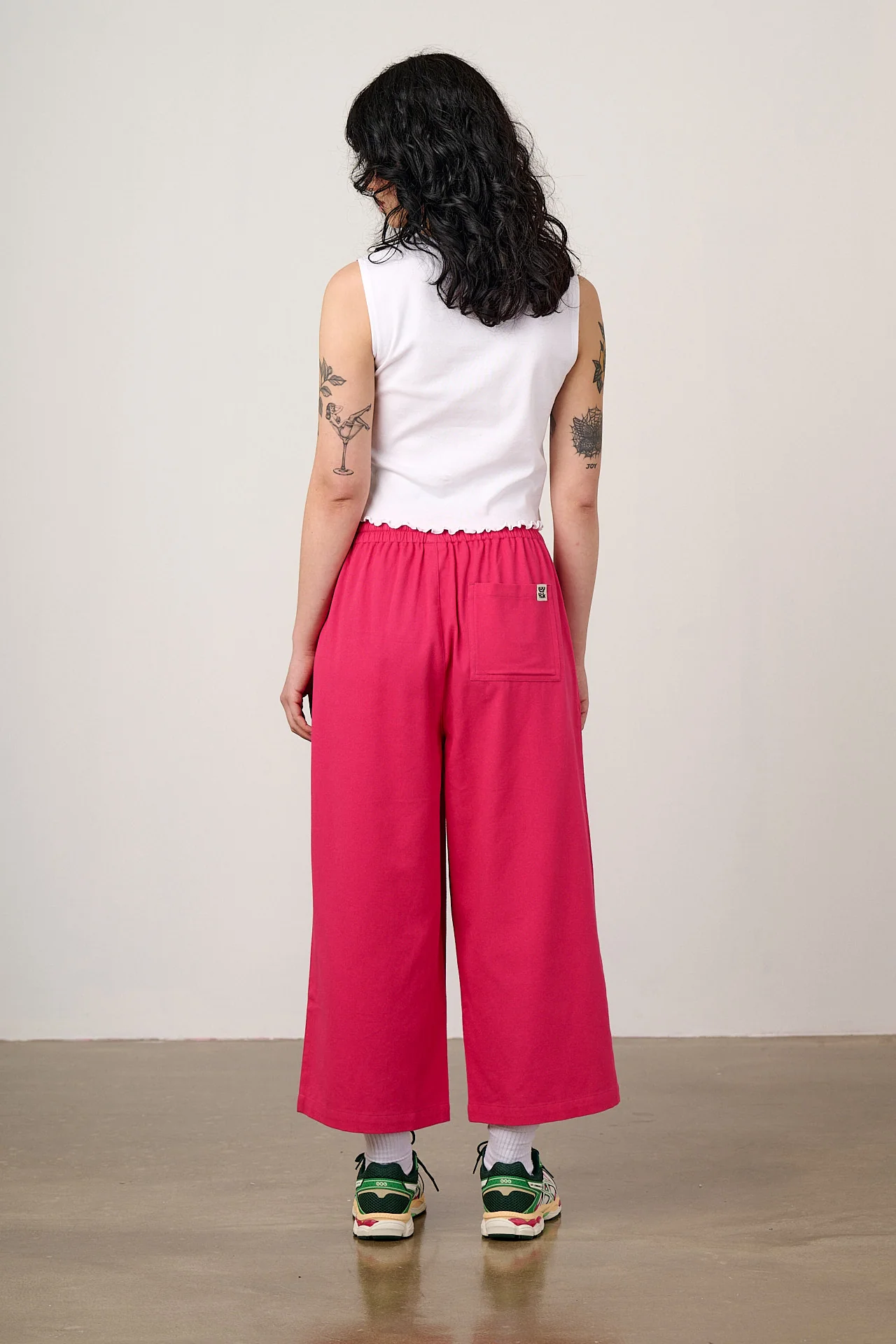 Chuck - Cotton Trousers in Fuchsia Rose - Image 7