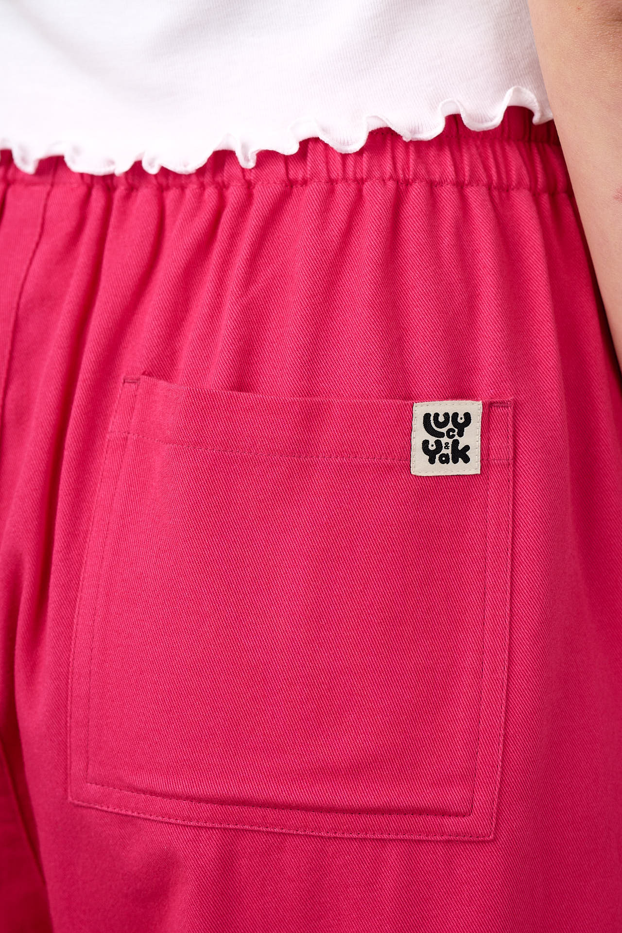 Chuck - Cotton Trousers in Fuchsia Rose - Image 8