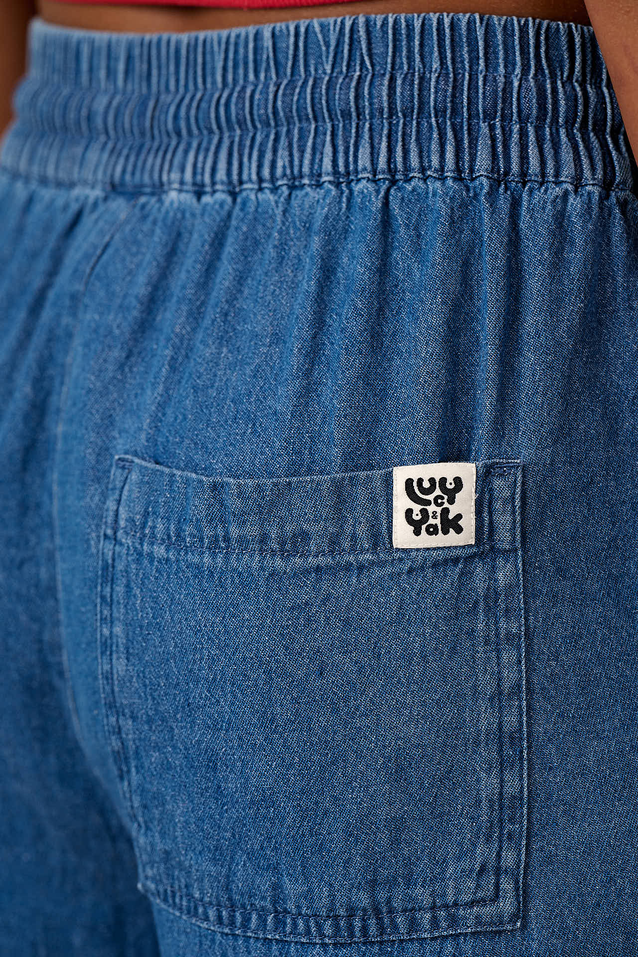 Chuck - Cotton Trousers in Mid Blue - Image 6
