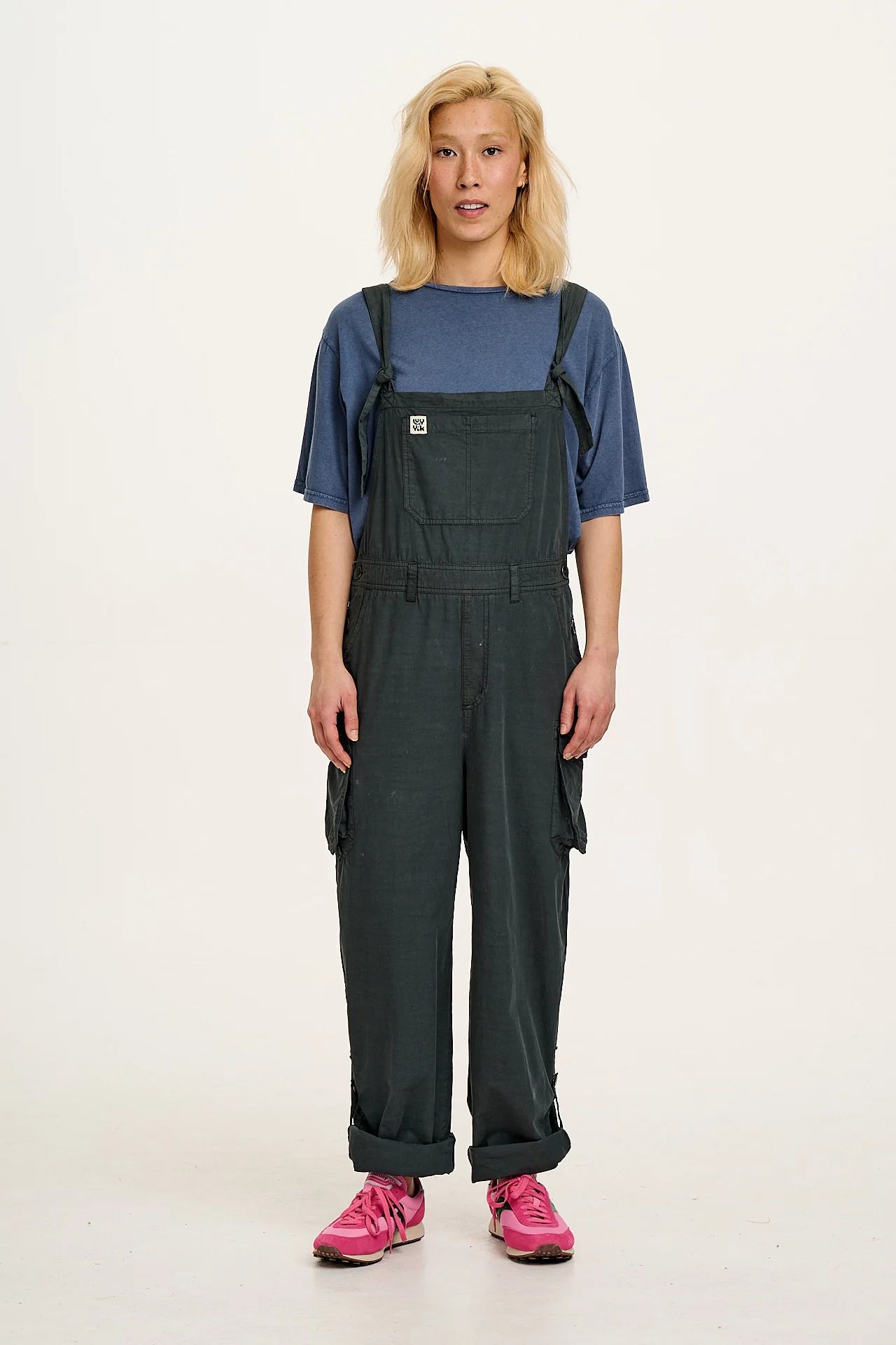 Colorado - Cotton Cargo Dungarees in Midnight Black - Image 4