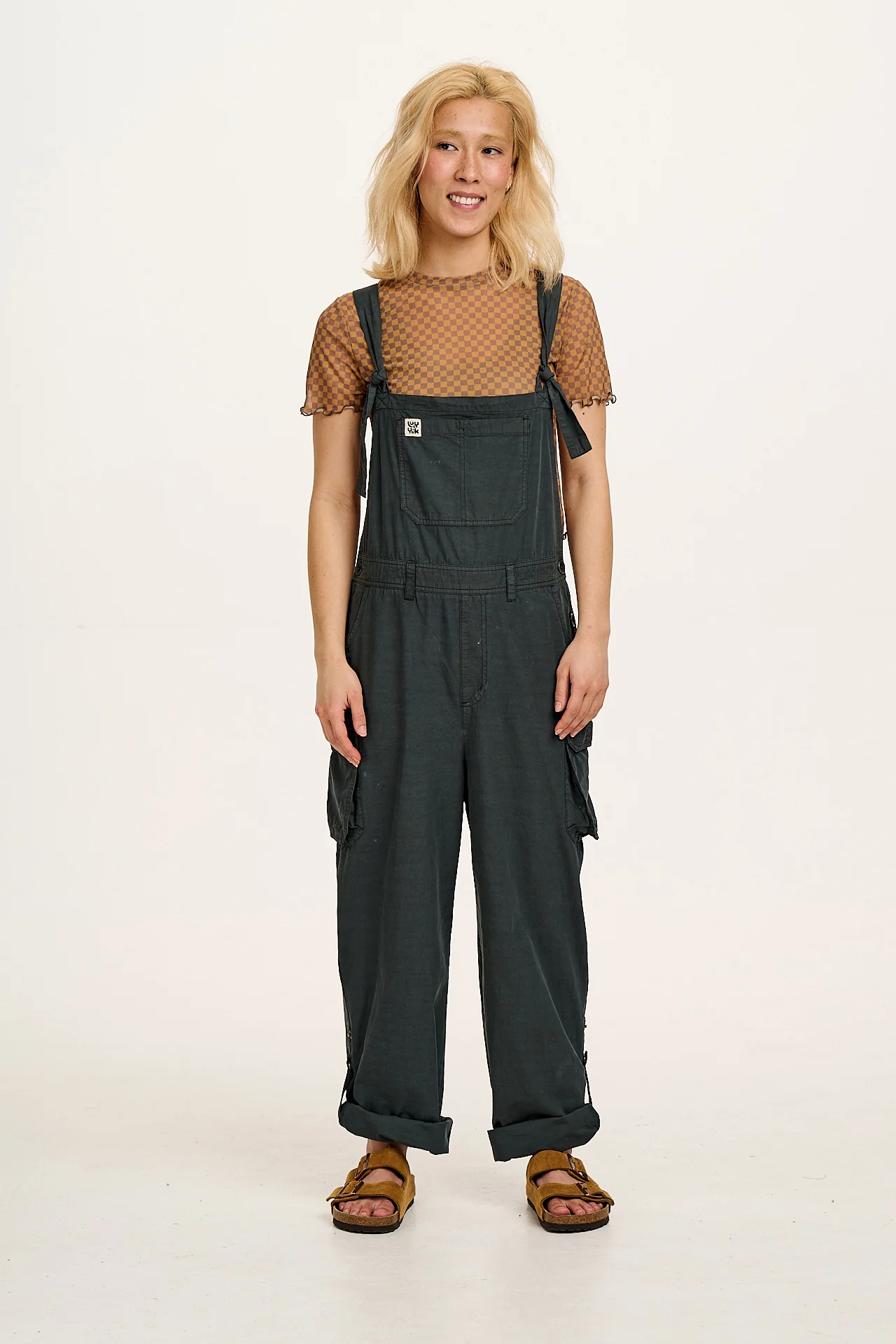 Colorado - Cotton Cargo Dungarees in Midnight Black - Image 8
