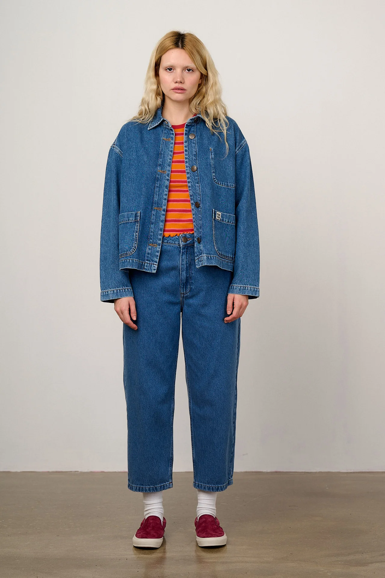 Connie - Denim Jacket in Mid Wash Blue - Image 3