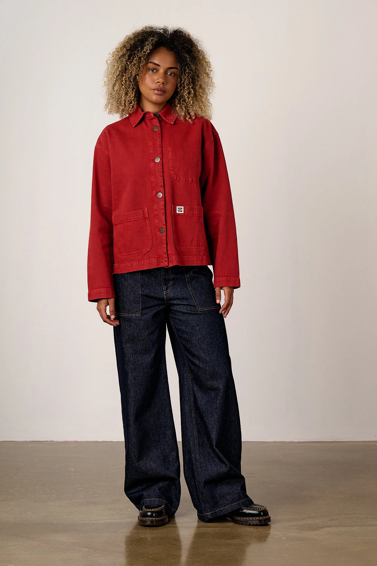 Connie - Denim Jacket in True Red Wash - Image 6