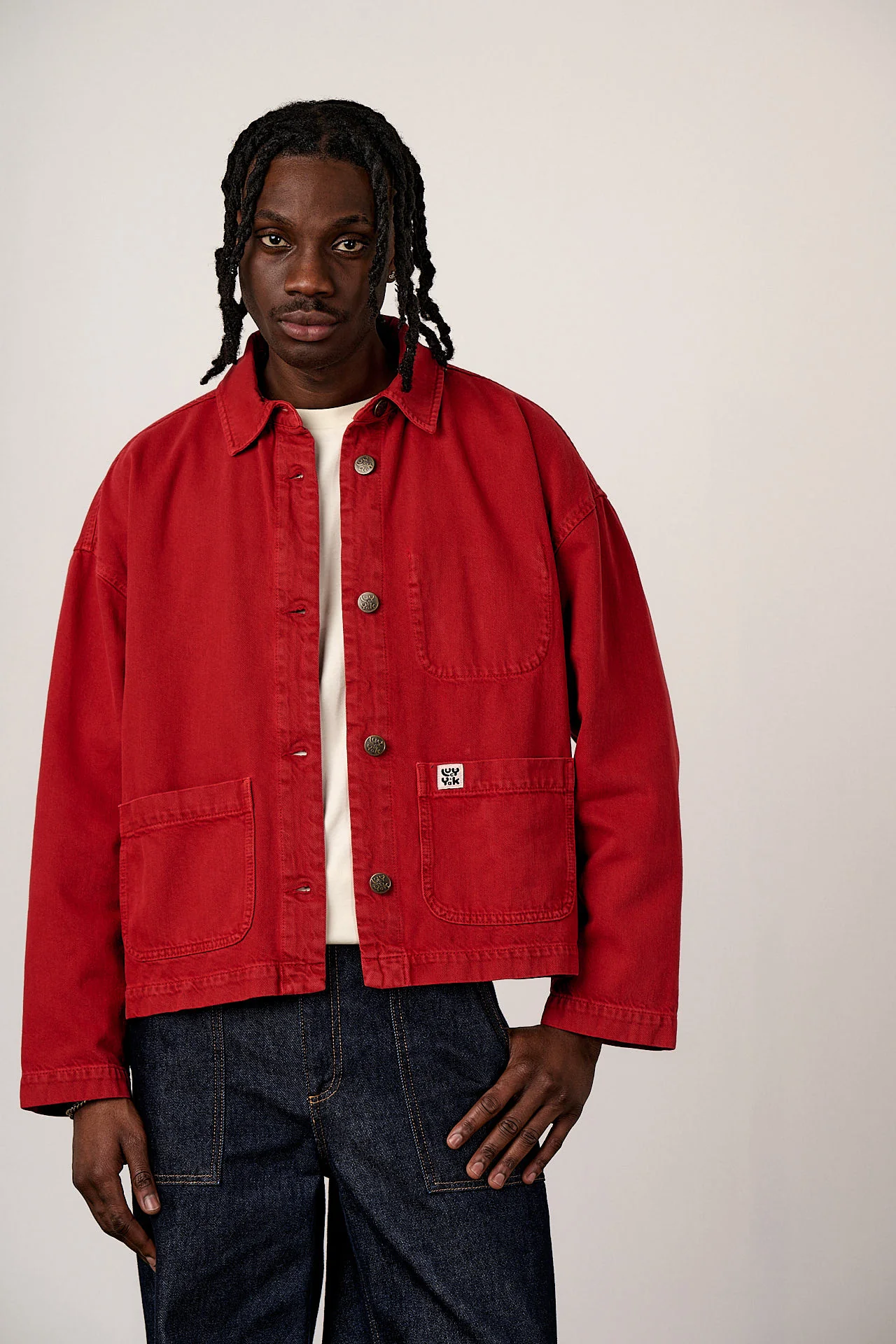Connie - Denim Jacket in True Red Wash - Image 7