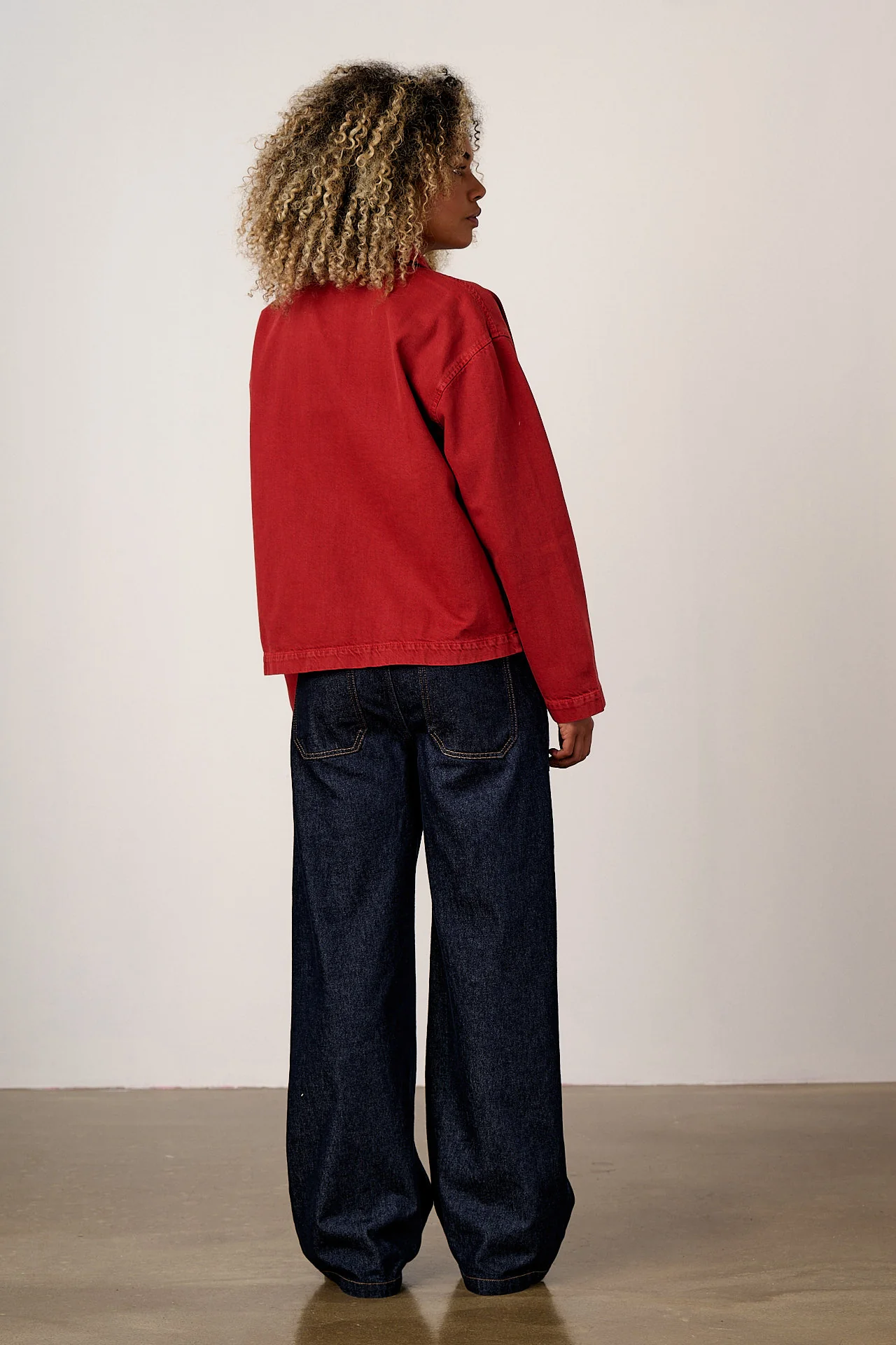 Connie - Denim Jacket in True Red Wash - Image 9