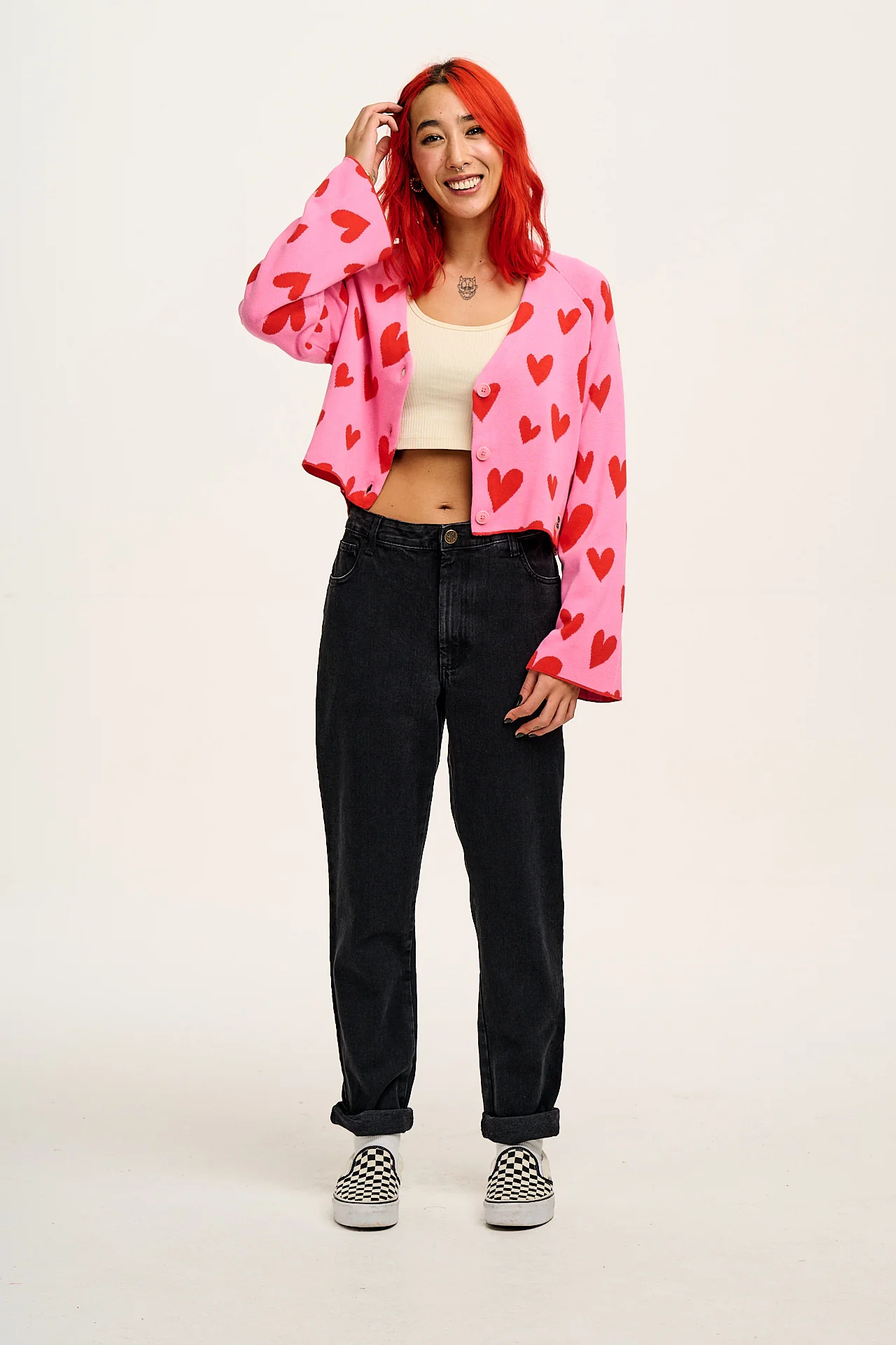 Dana - Mom Denim Jeans in Washed Black - Image 2