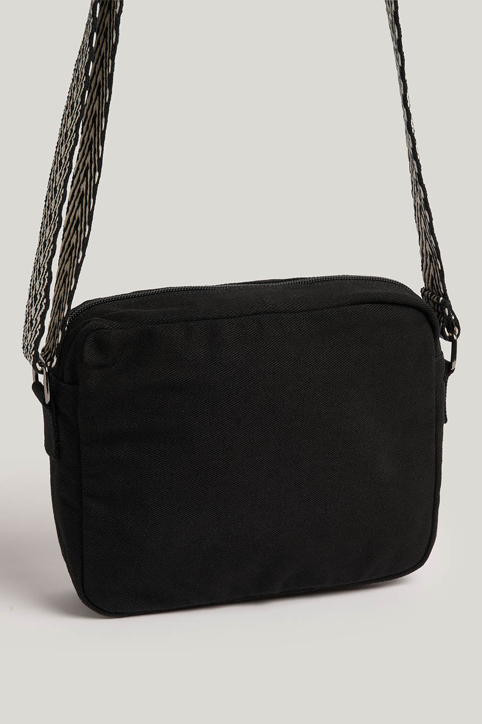 Dara - Cotton Crossbody Bag in Black - Image 5
