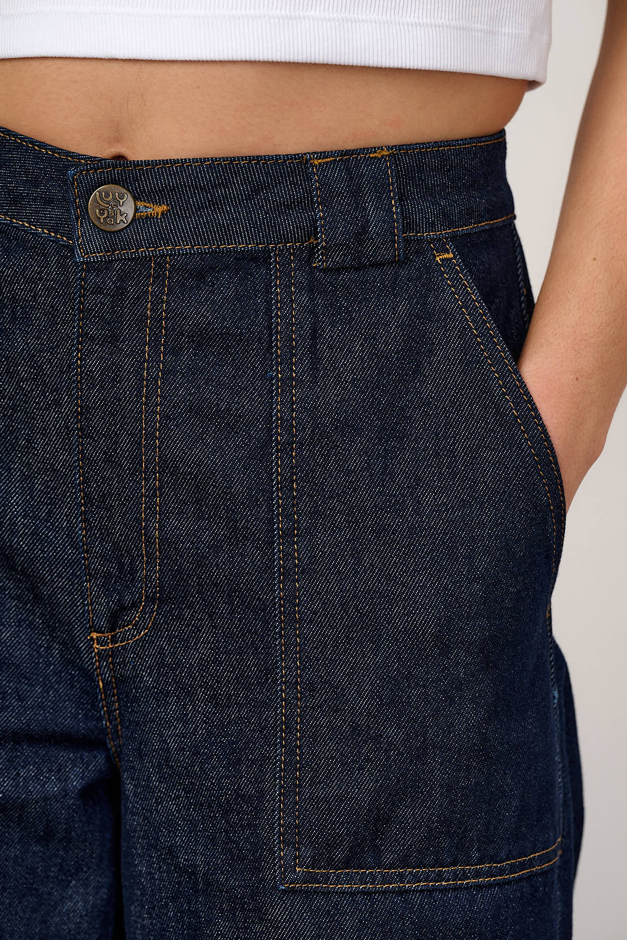 Delores - Wide Leg Denim Jeans in Indigo - Image 5