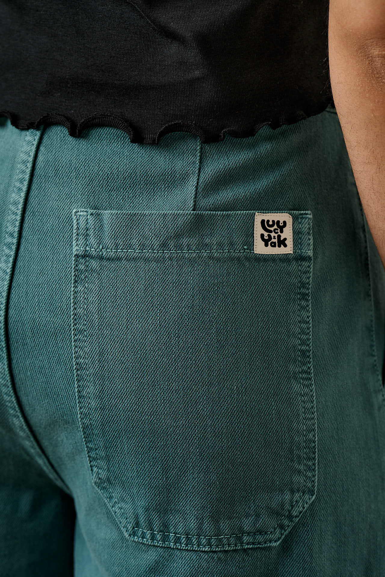 Delores - Wide Leg Denim Jeans in Pagoda Blue - Image 6