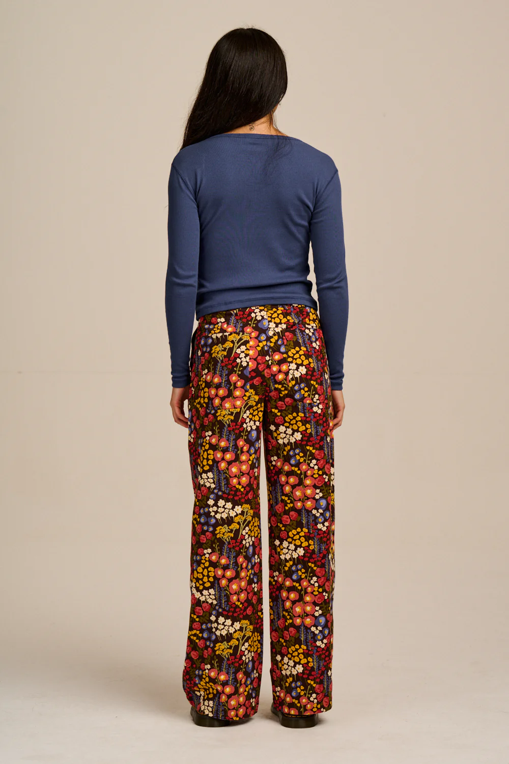 Delores - Wide Leg Cotton Jeans in Winter Garden - Image 10