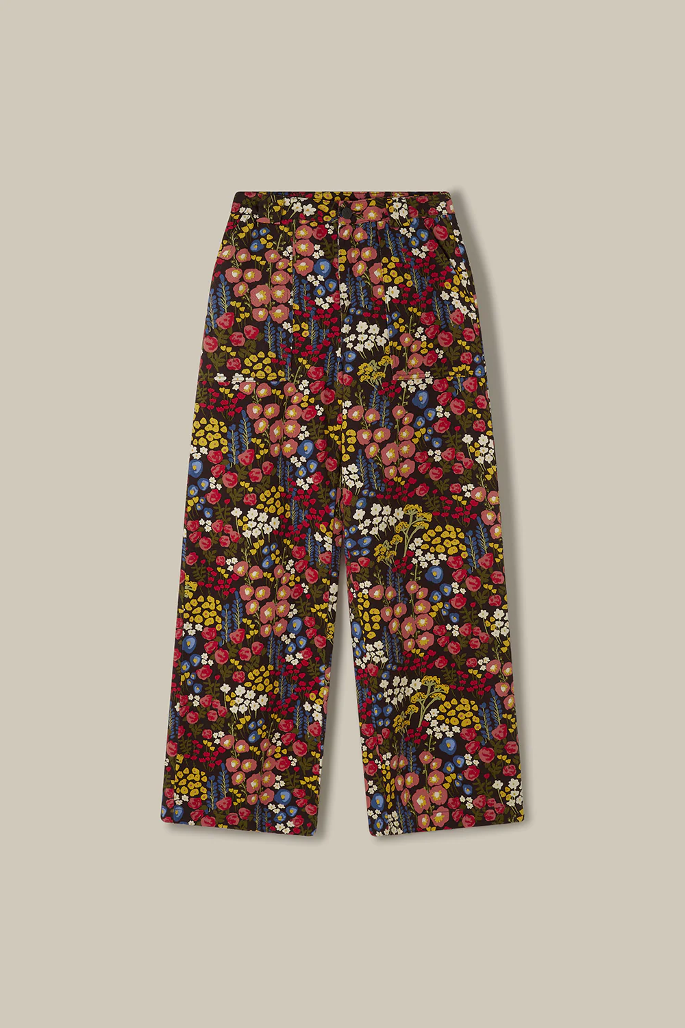 Delores - Wide Leg Cotton Jeans in Winter Garden - Image 4