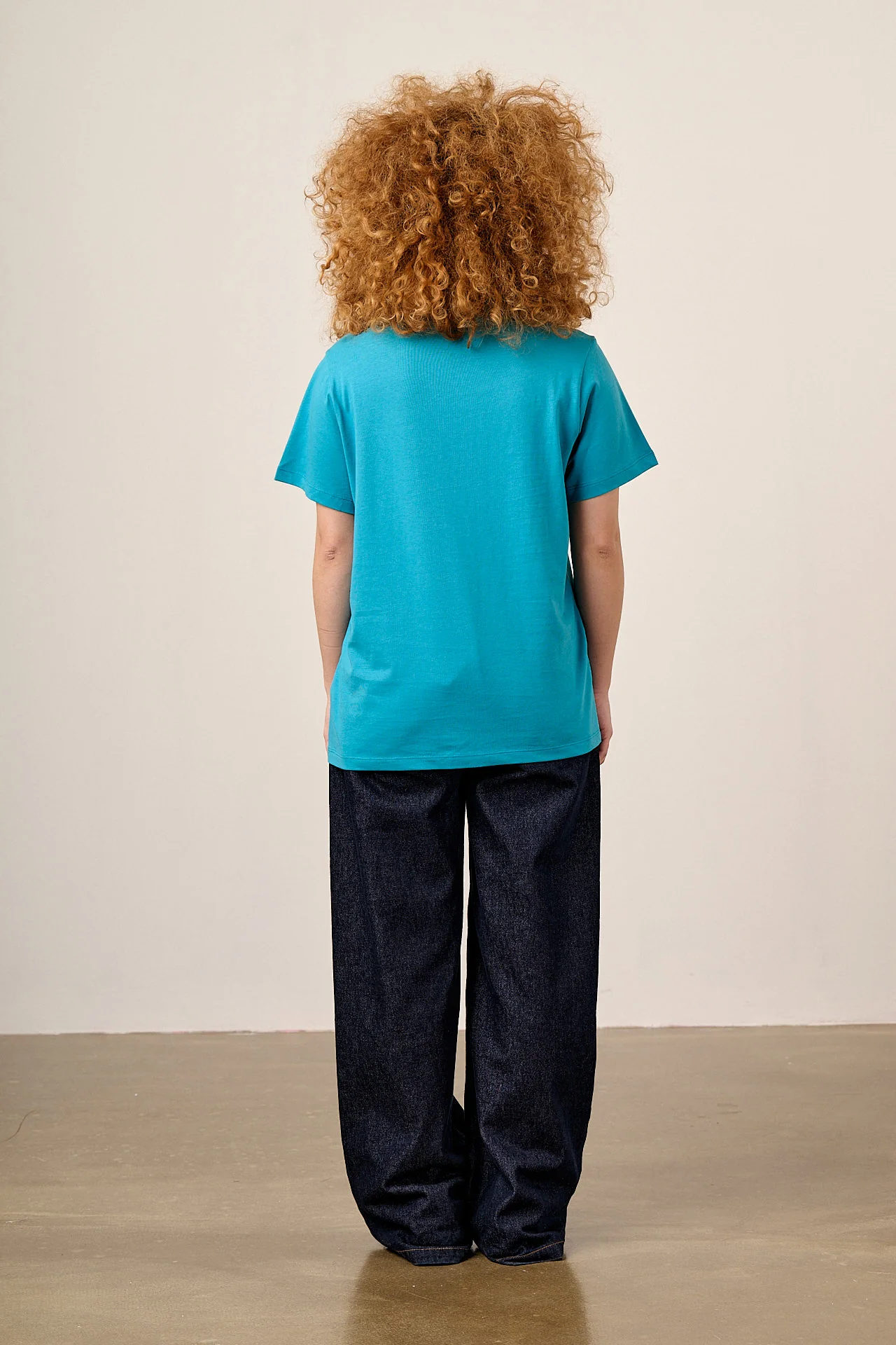 Denver - Cotton T-Shirt in Teal - Image 4