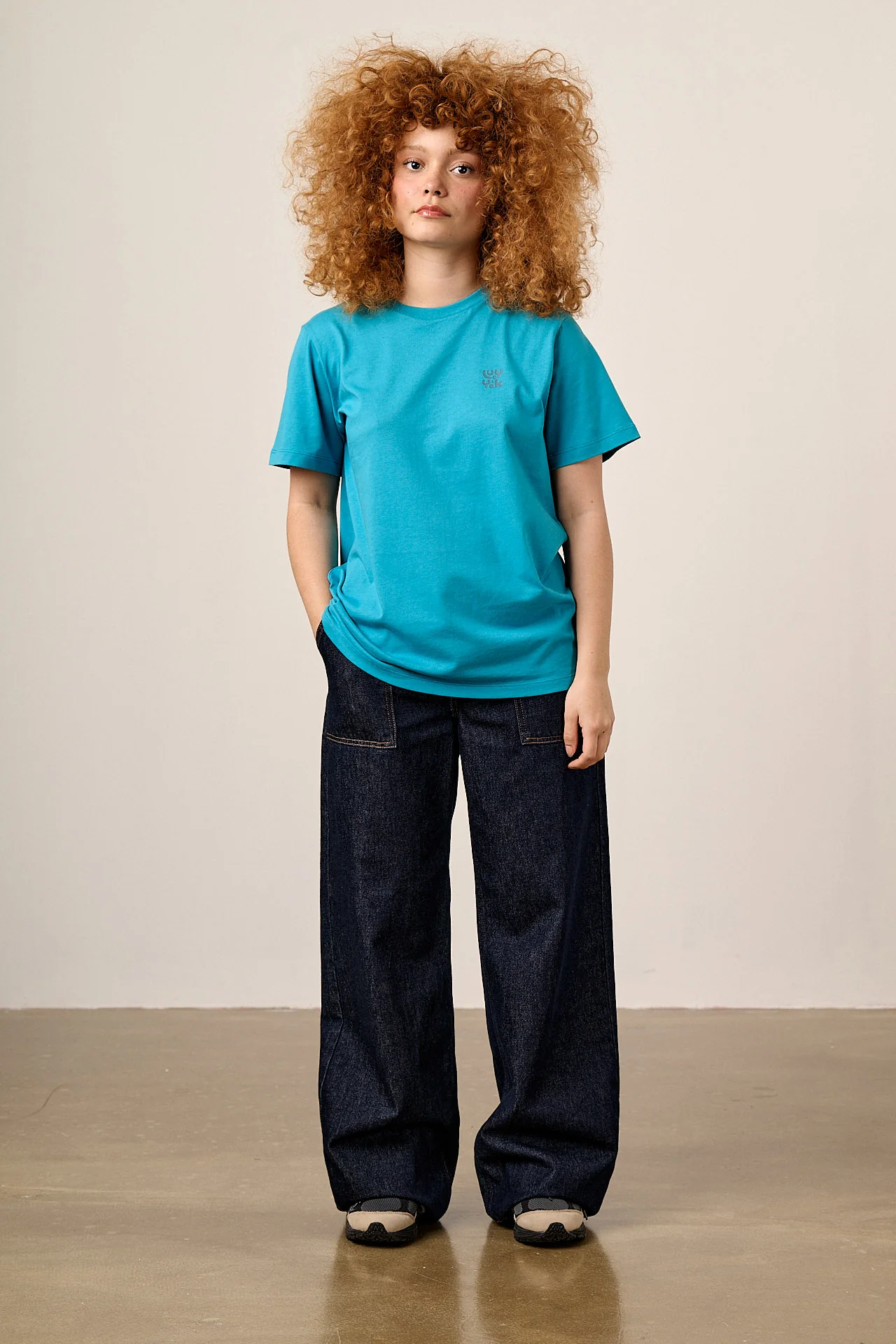 Denver - Cotton T-Shirt in Teal - Image 5