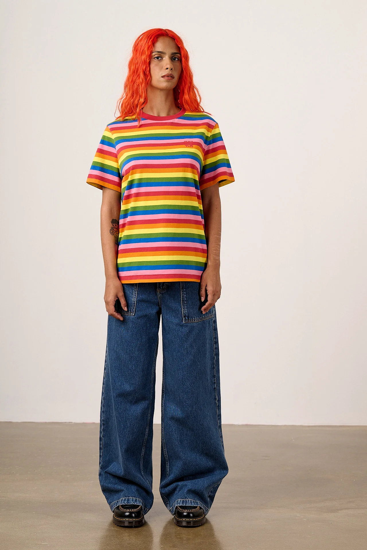 Denver - Cotton T-Shirt in Vida Stripe