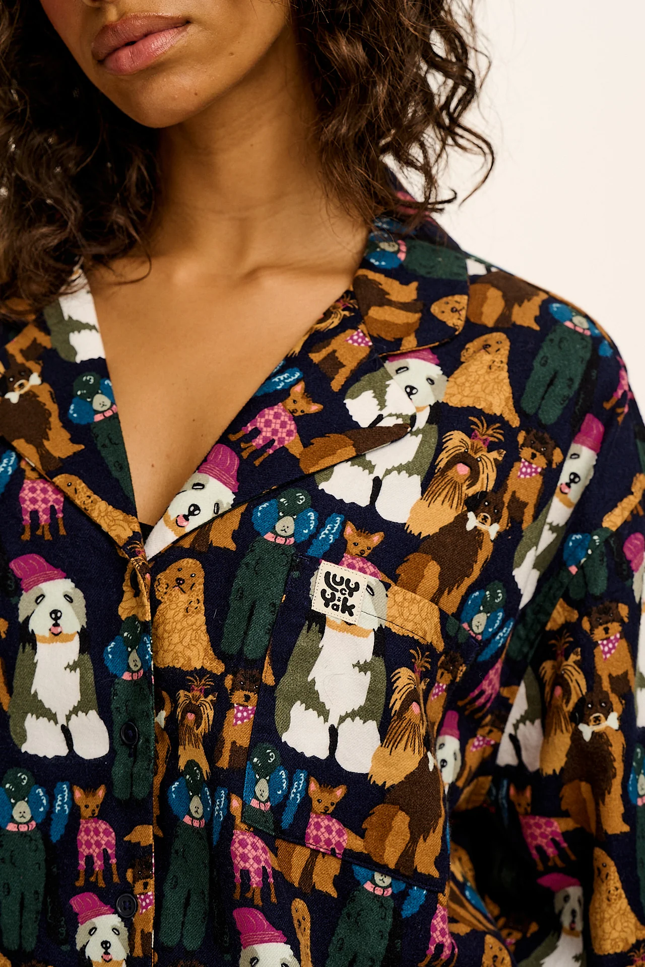 Dreamer - Brushed Cotton Pyjamas Set in Puppy Club - Image 3