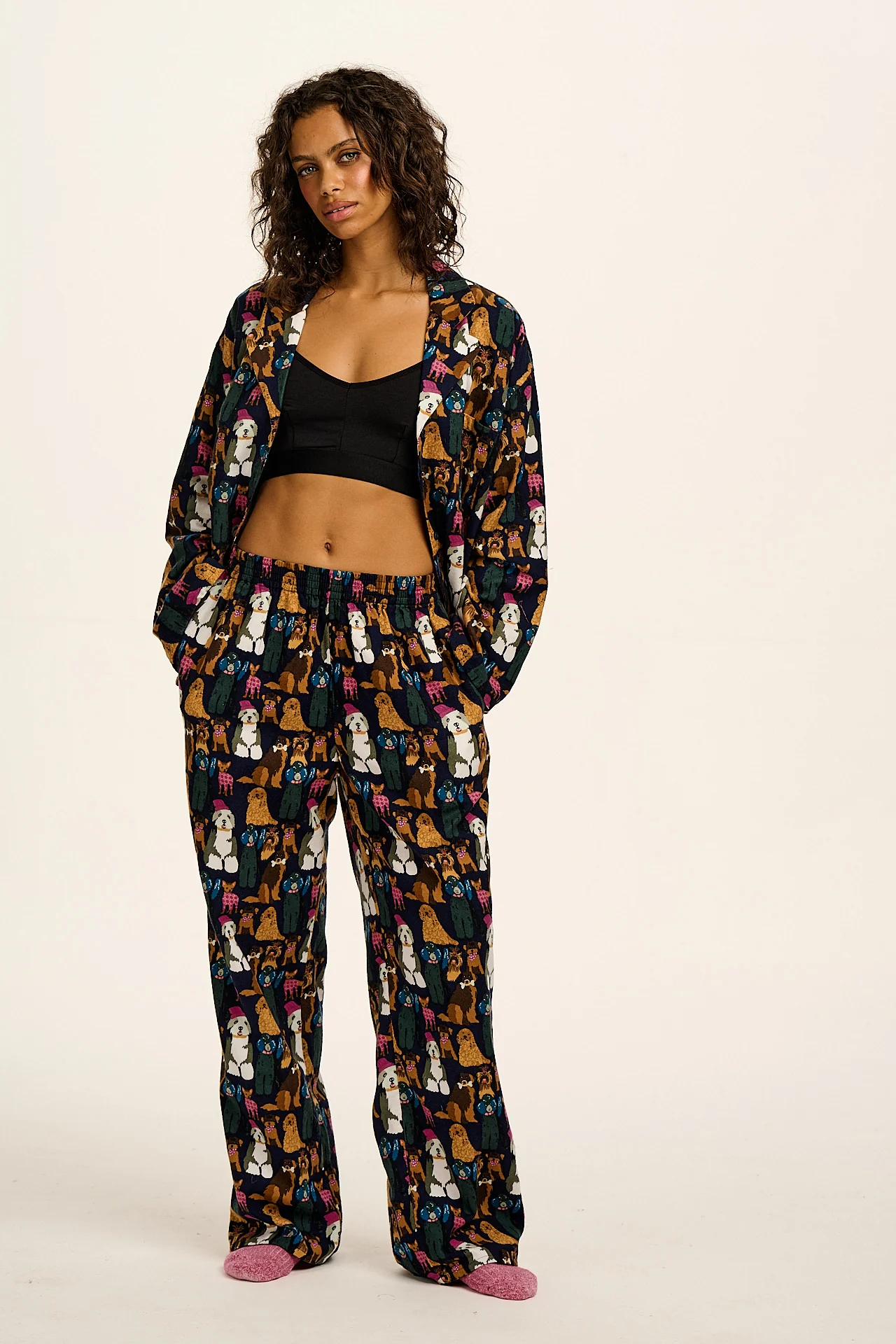 Dreamer - Brushed Cotton Pyjamas Set in Puppy Club - Image 4