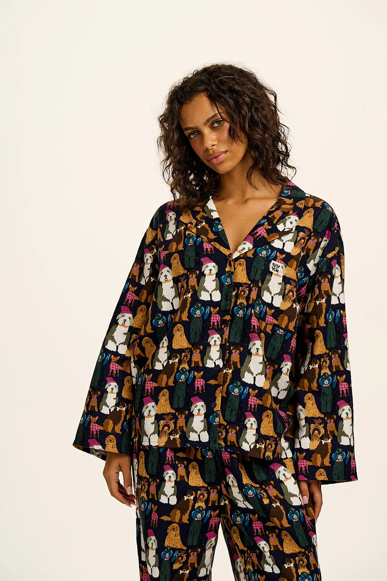 Dreamer - Brushed Cotton Pyjamas Set in Puppy Club - Image 7