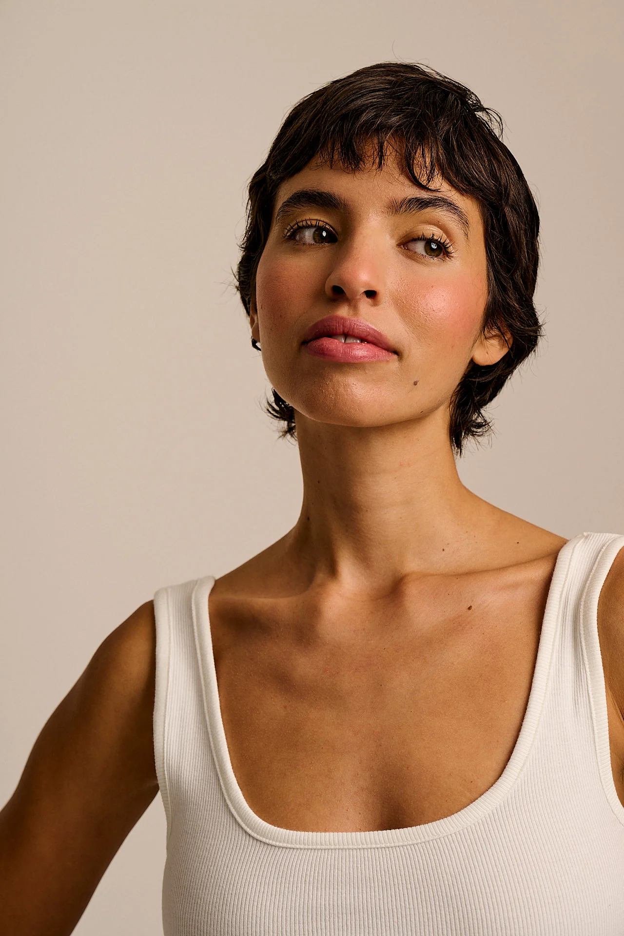 Eden - Cotton Vest in Ecru - Image 2