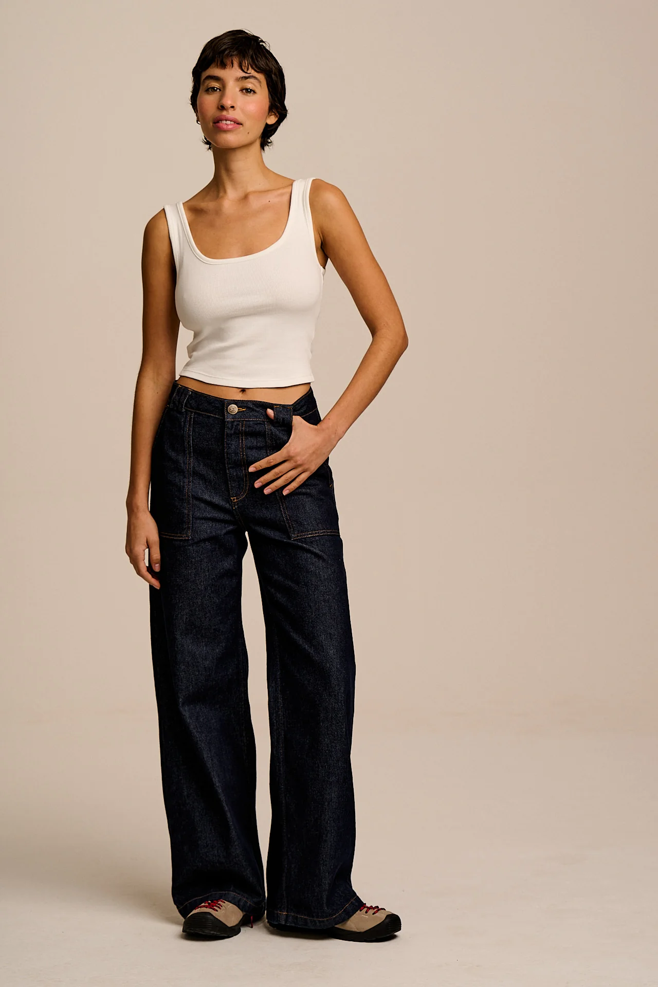 Eden - Cotton Vest in Ecru - Image 4