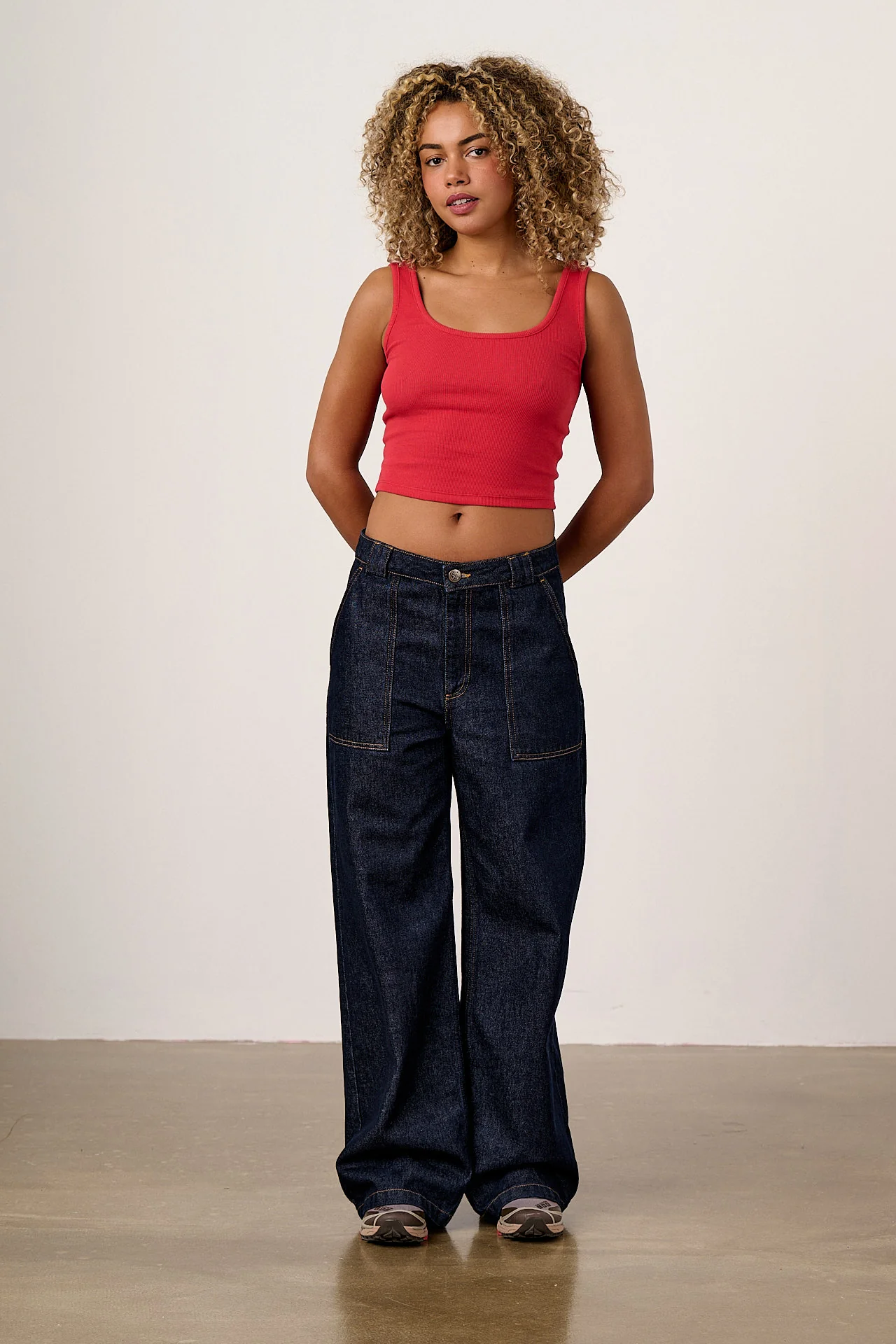 Eden - Cotton Vest in Red - Image 3