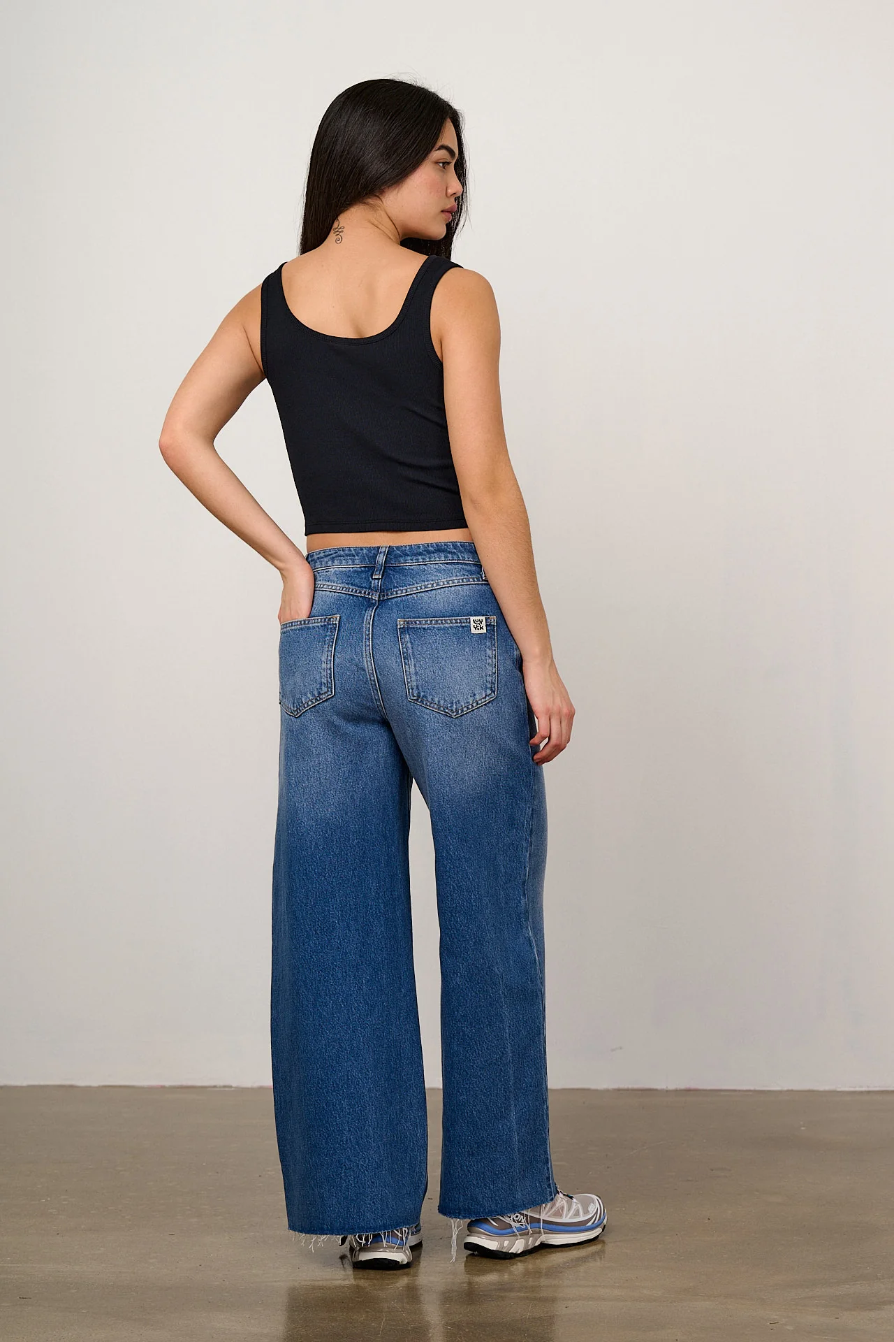 Eden - Cotton Ribbed Vest in Black - Image 6