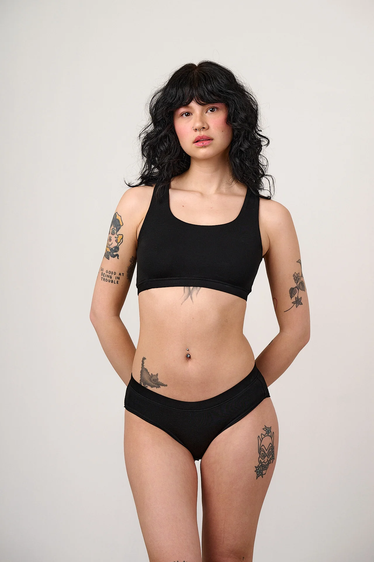 Emil - Viscose Crop Top in Black - Image 7