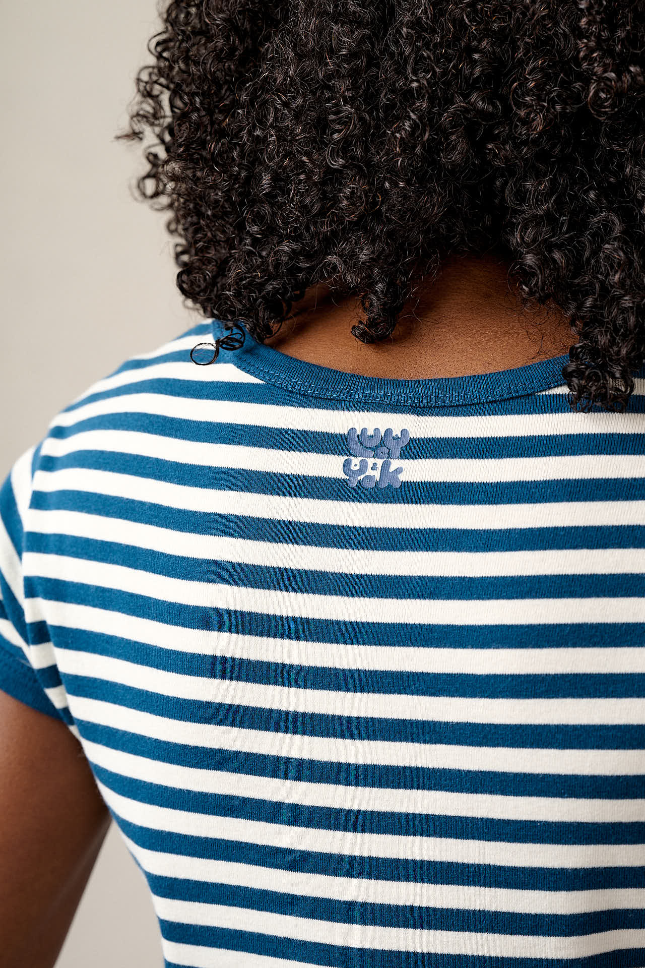 Fenn - Cotton Baby Tee in Navy Stripe - Image 2
