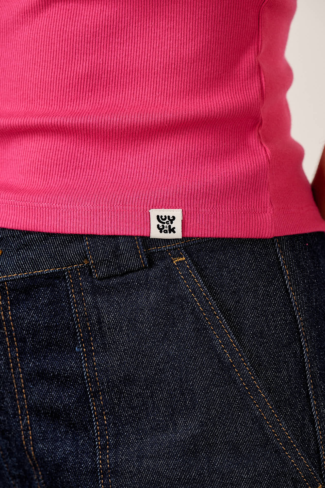 Gracie - Cotton T-Shirt in Fuchsia Rose - Image 2