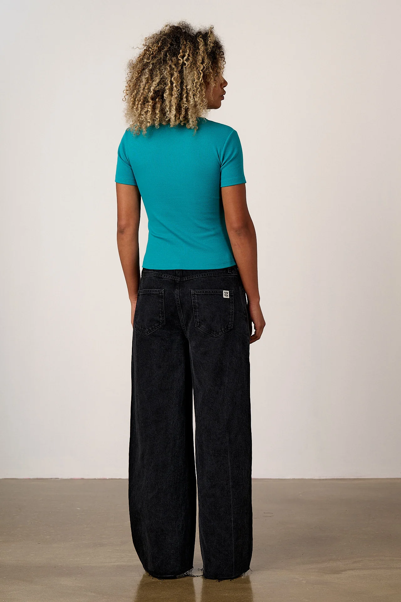 Gracie - Cotton T-Shirt in in Pagoda Blue - Image 4