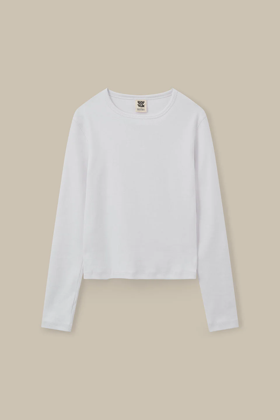 Grayson - Long Sleeve Cotton Jersey Top in White - Image 2