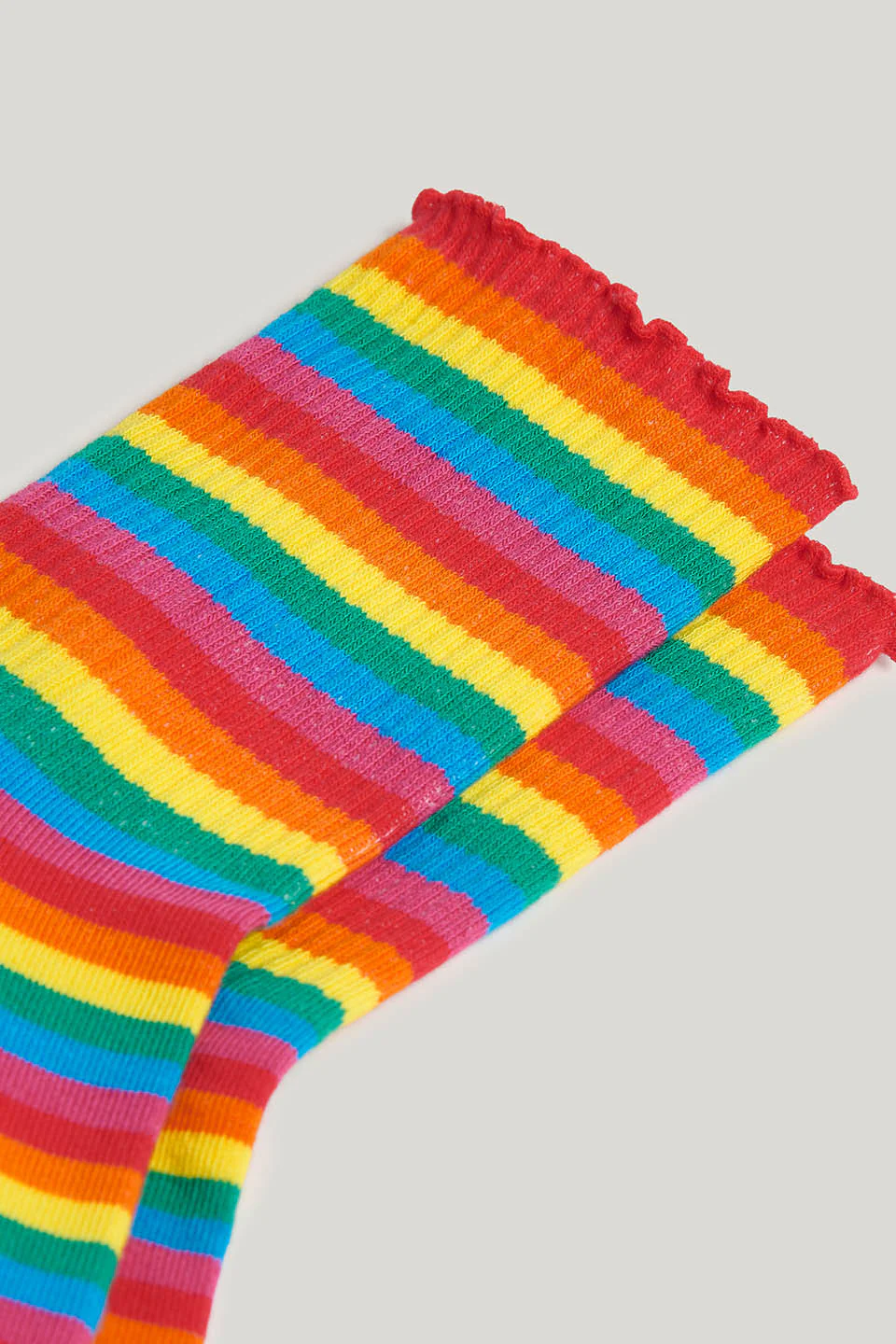 Greta - Cotton Sock in Rainbow Stripe - Image 2