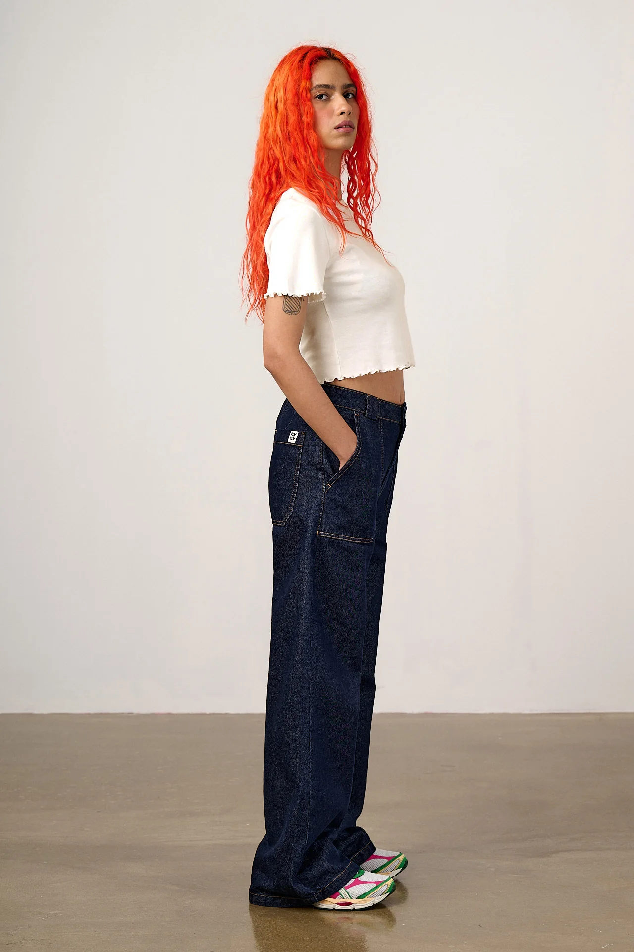 Greta - Cropped Cotton Top in Ecru - Image 5