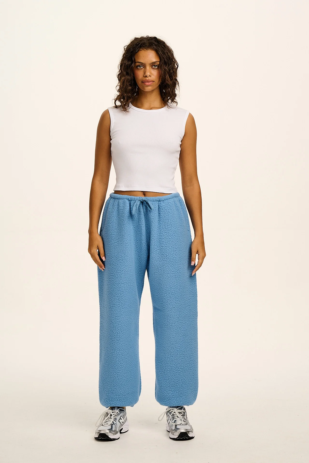 Hana - Polar Fleece Jogger in Sky Blue - Image 4