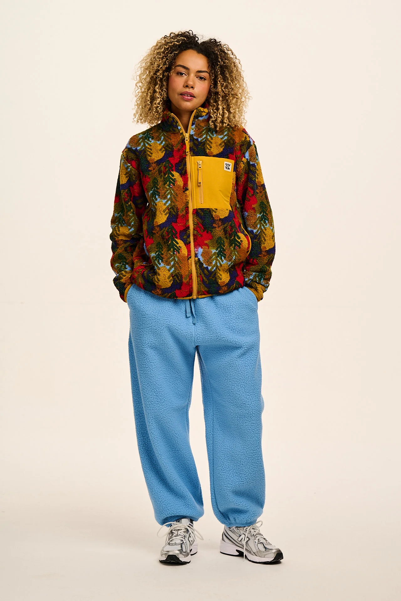 Harper - Borg Fleece Jacket in Alpine Trees - Image 3