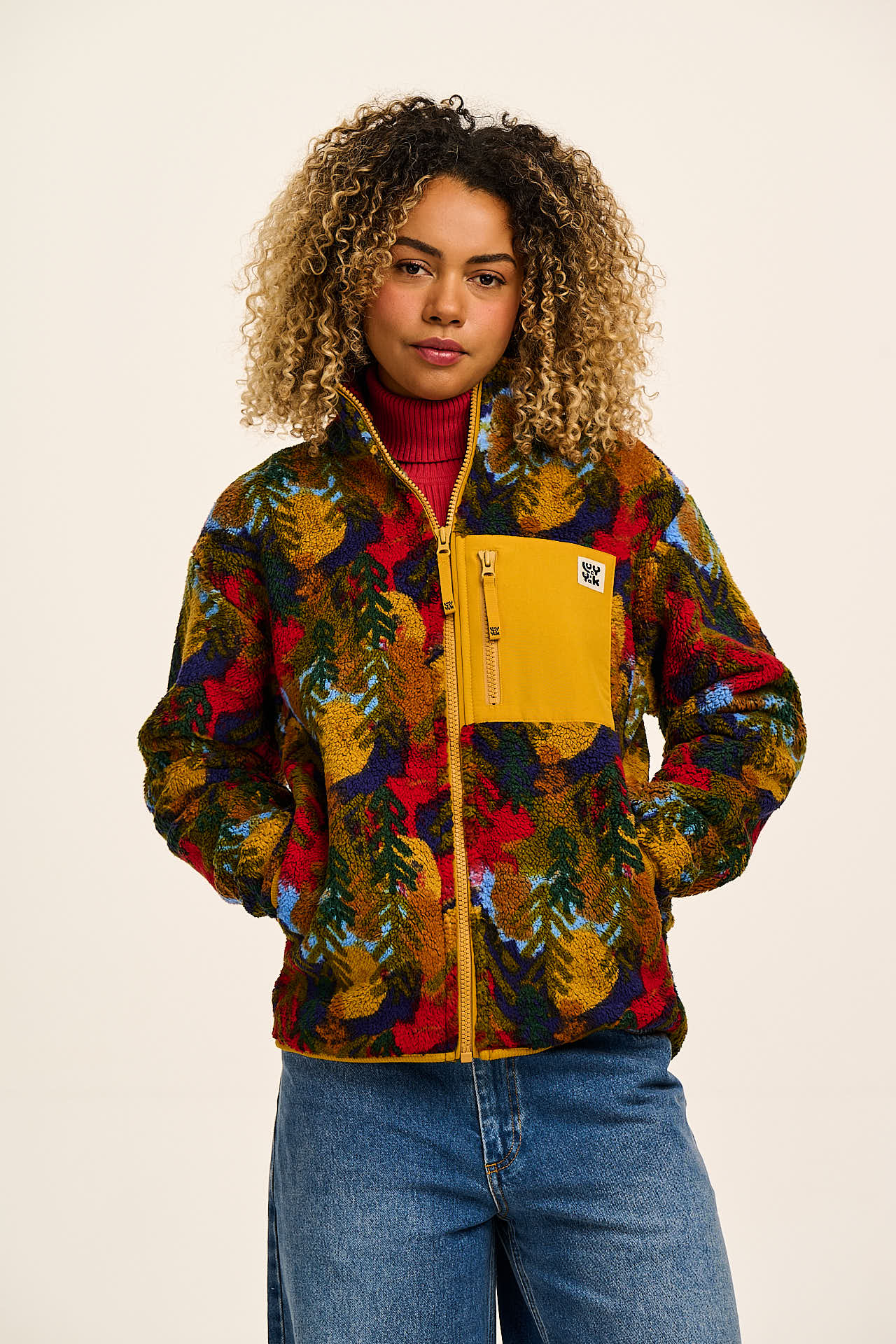 Harper - Borg Fleece Jacket in Alpine Trees - Image 5