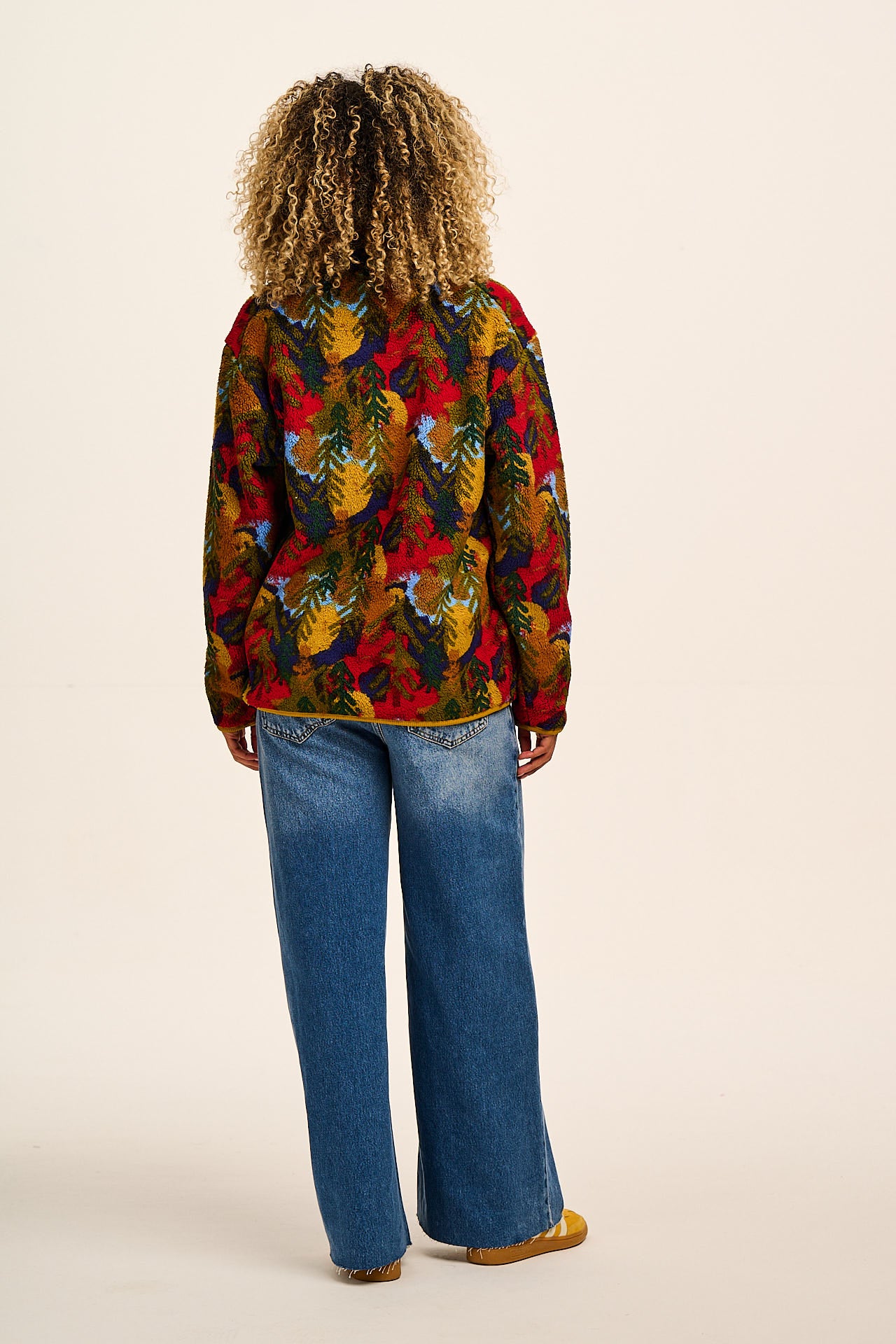 Harper - Borg Fleece Jacket in Alpine Trees - Image 7