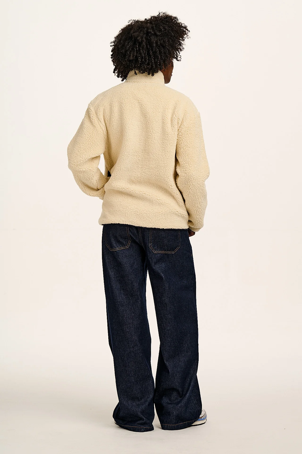 Harper - Borg Fleece Jacket in Cream - Image 10