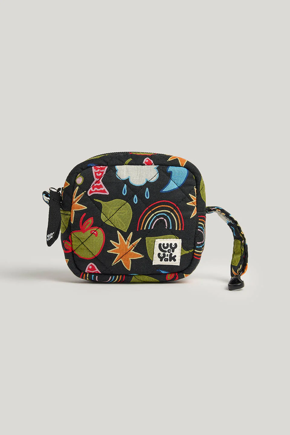 Iya - Cotton Pouch in Naive Shapes Print