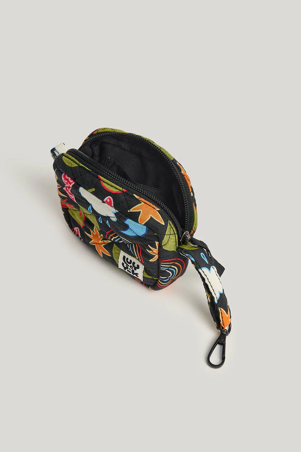 Iya - Cotton Pouch in Naive Shapes Print - Image 2