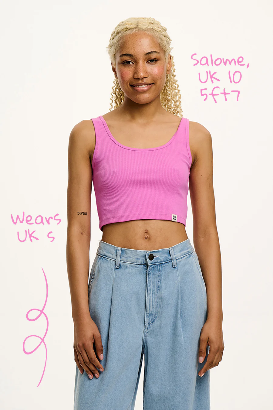 Josy - Vest Top in Pink - Image 2