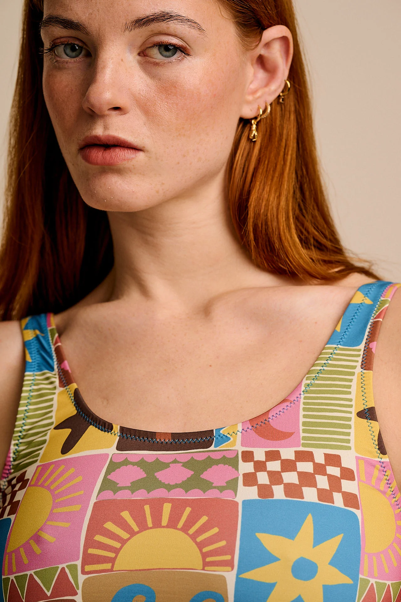Kara - Tankini Top in Coastal Tile - Image 2