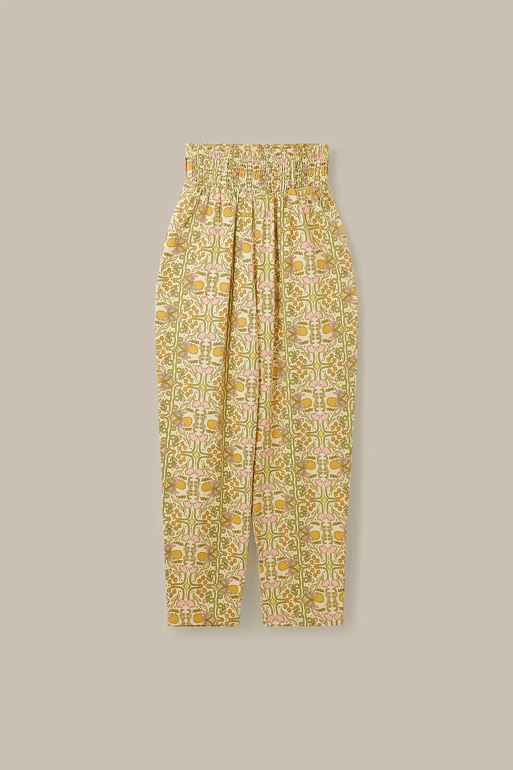 L.E Alexa - Cotton Trousers in Graphics and Grain Artist & Yak - Image 7