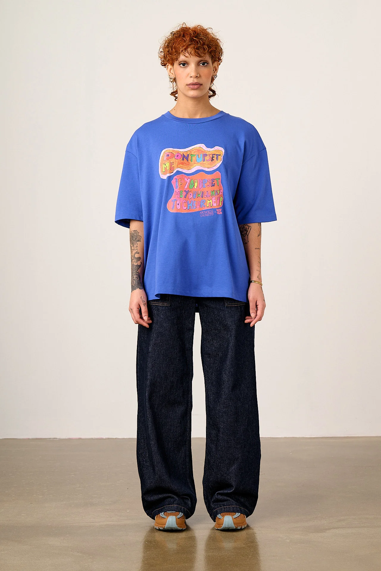 L.E Benny - Oversized Cotton T-Shirt in Arthouse & Yak: Don't Upset Me - Image 4
