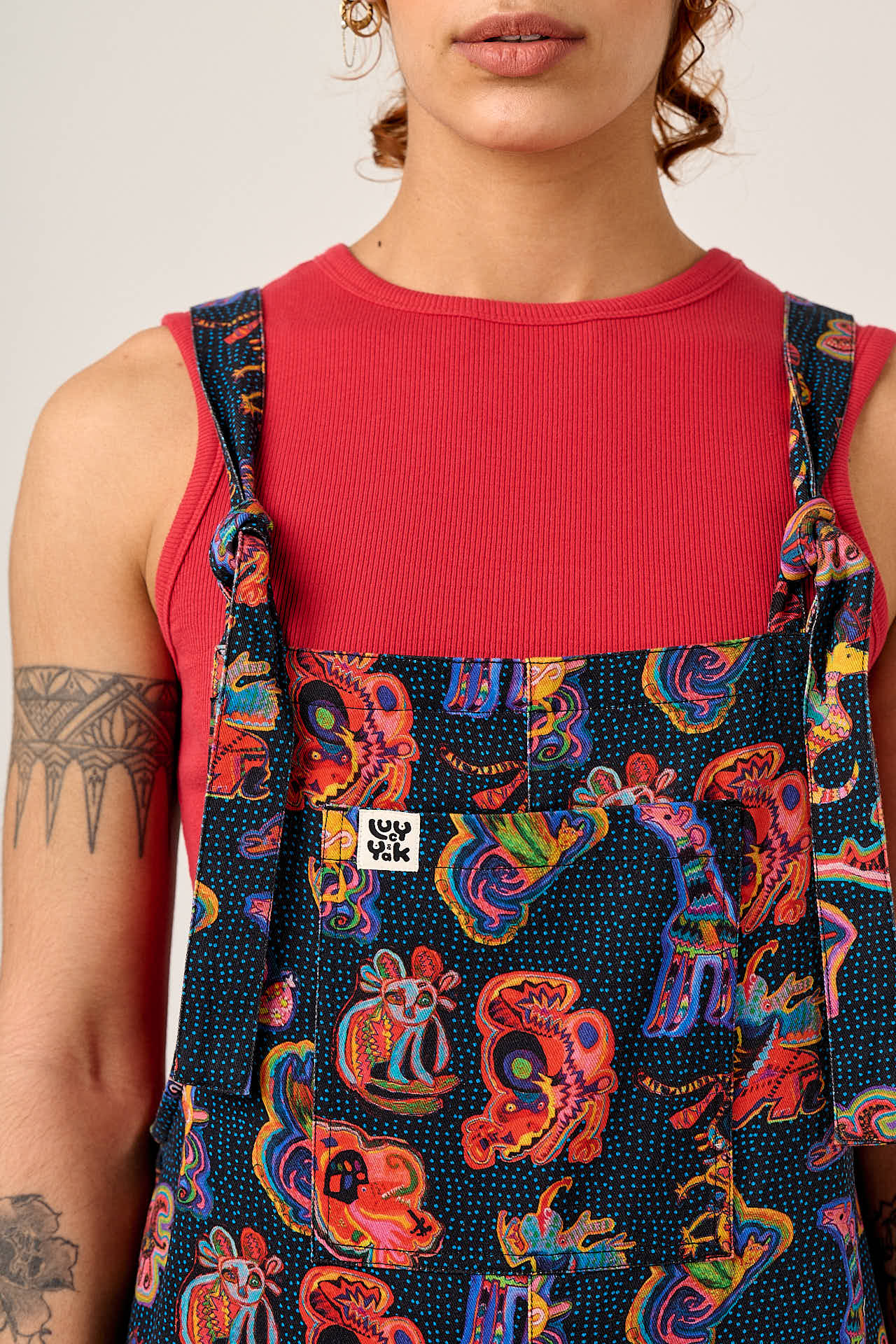 L.E Original - Cotton Dungarees in Black Arthouse & Yak - Image 3