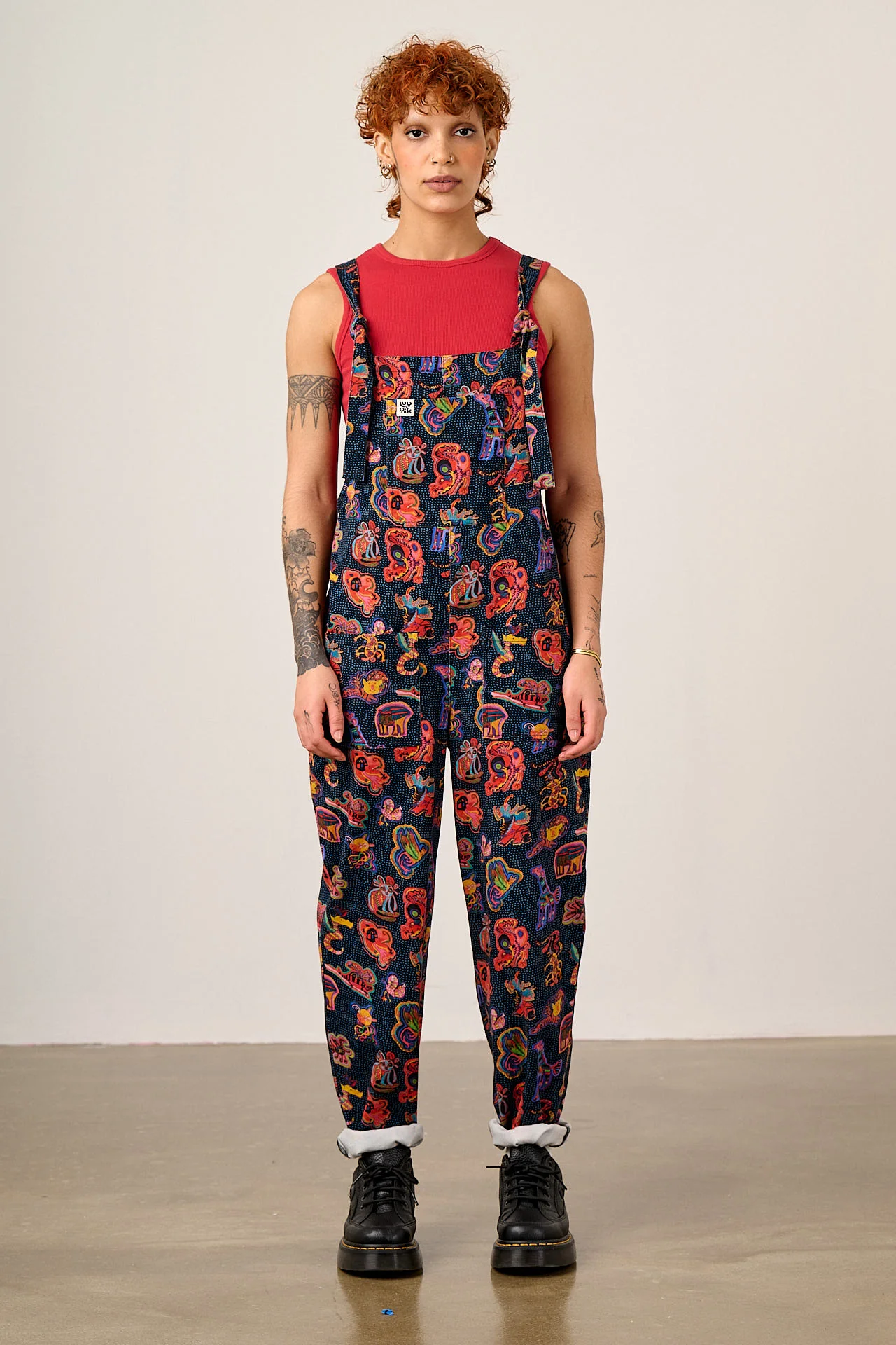 L.E Original - Cotton Dungarees in Black Arthouse & Yak - Image 5