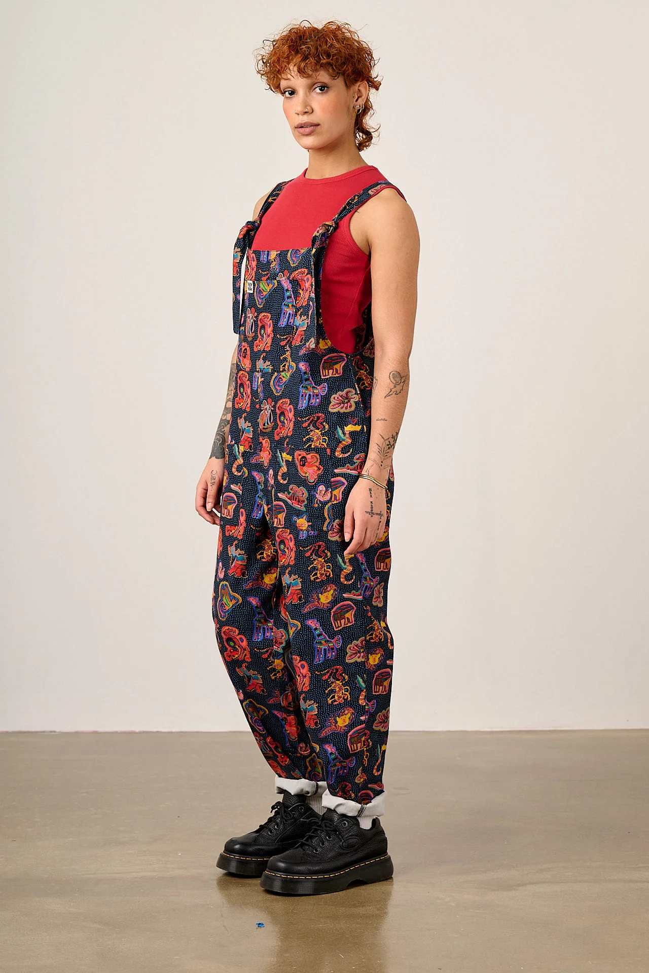 L.E Original - Cotton Dungarees in Black Arthouse & Yak - Image 6