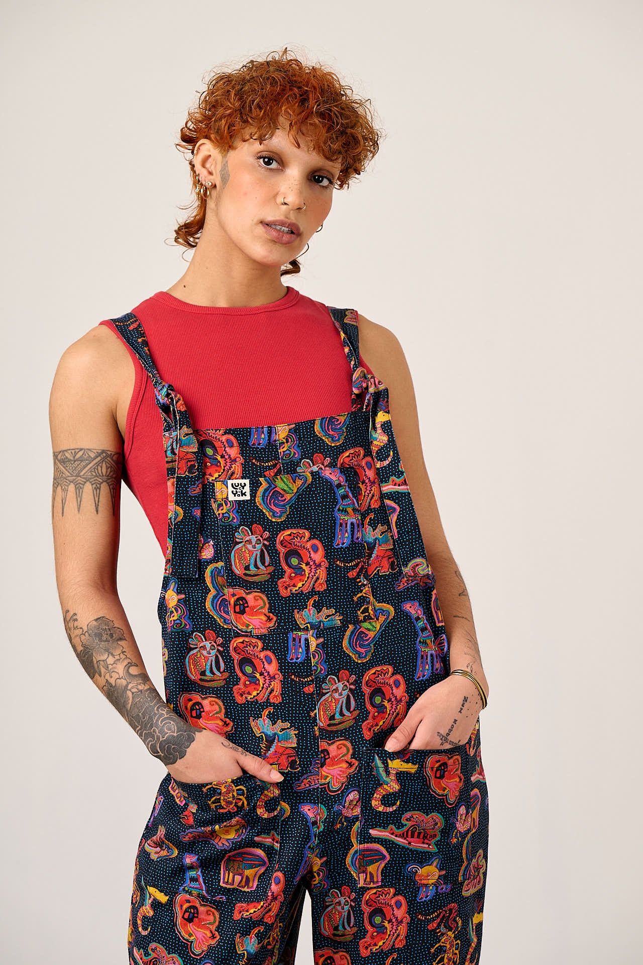 L.E Original - Cotton Dungarees in Black Arthouse & Yak - Image 7