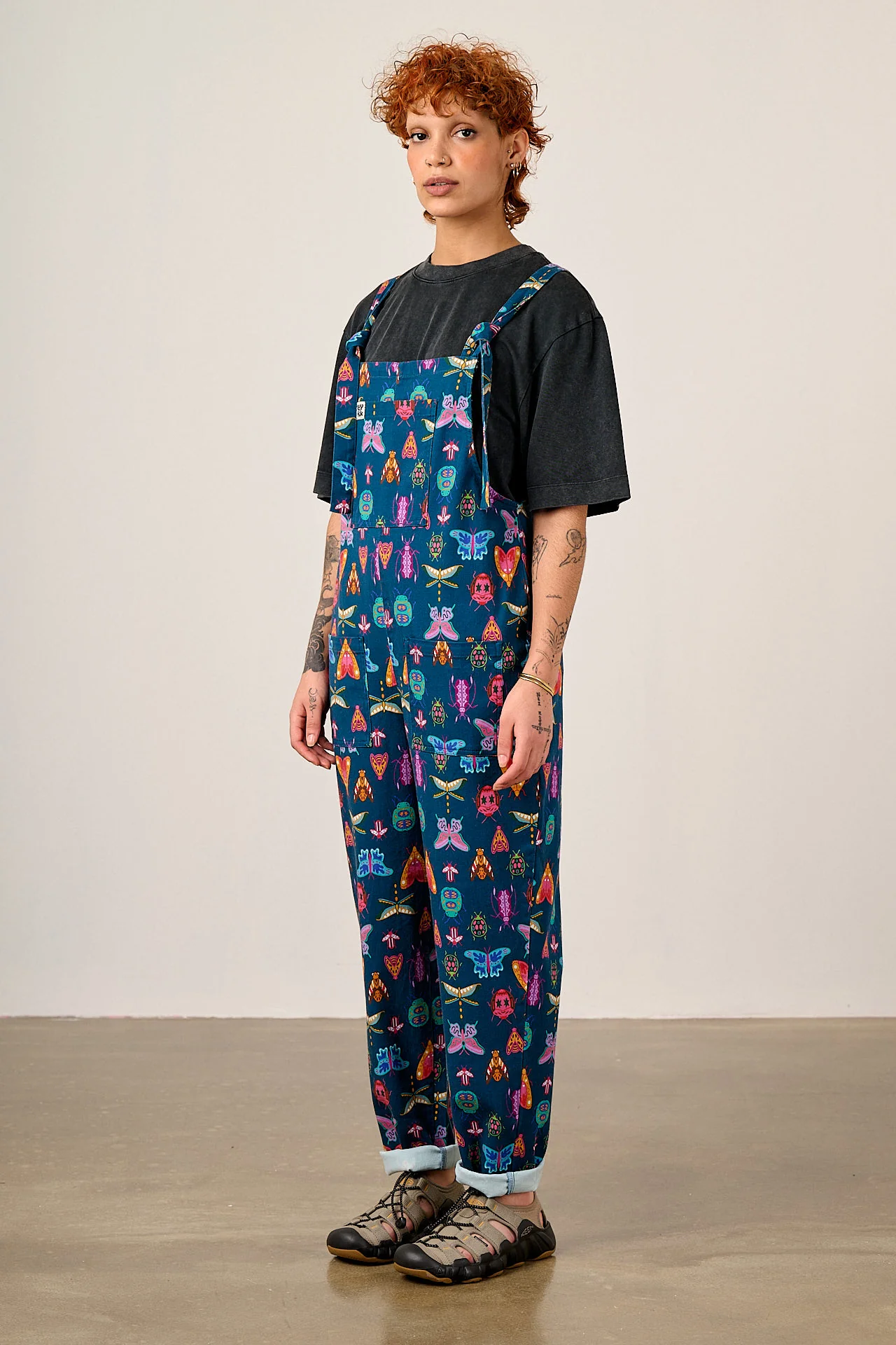 L.E Original - Cotton Dungarees In Navy Brooke Hornsby & Yak - Image 4
