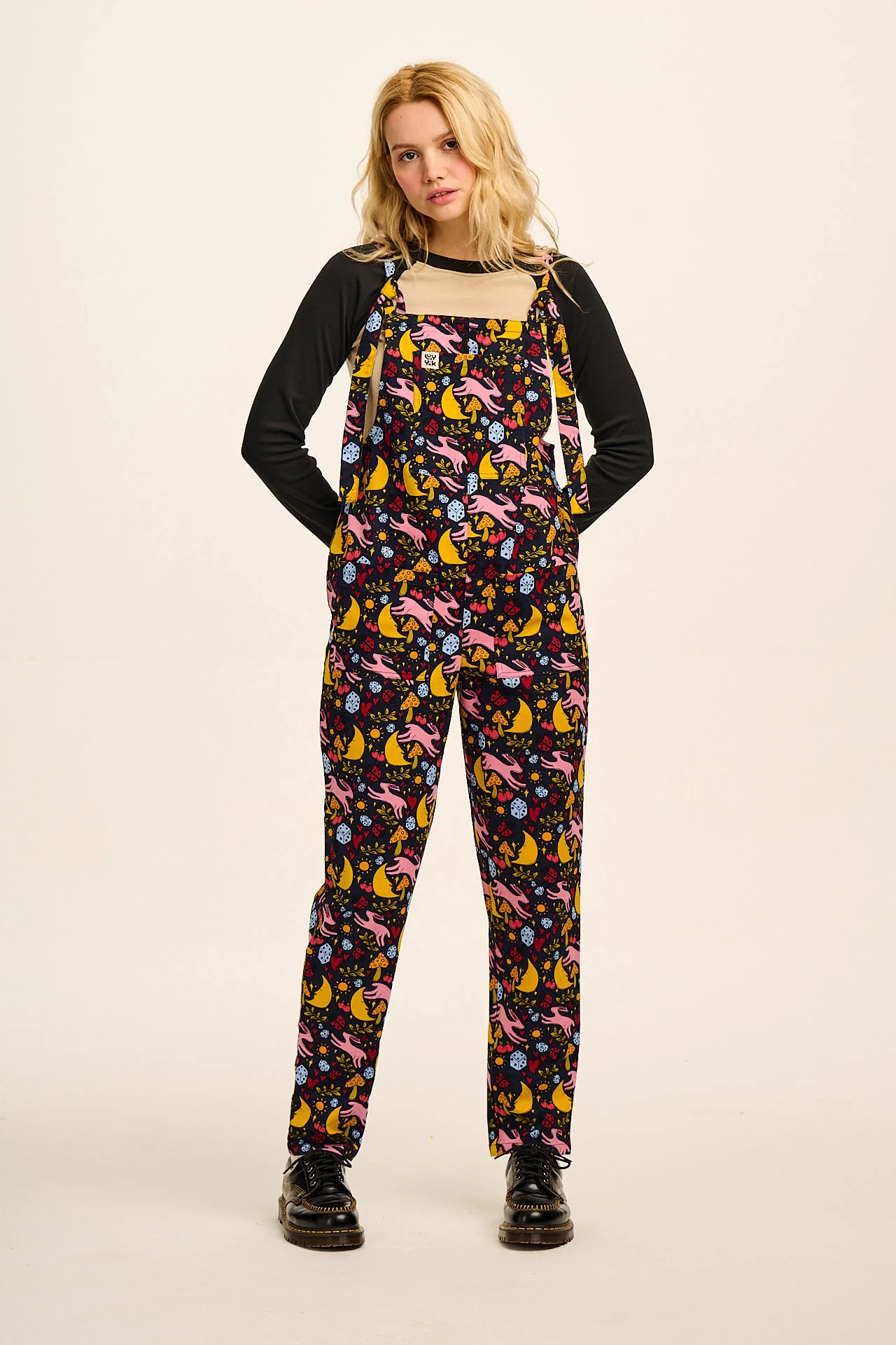 L.E. Original - Cotton Dungaree in Bunnies Print - Image 3